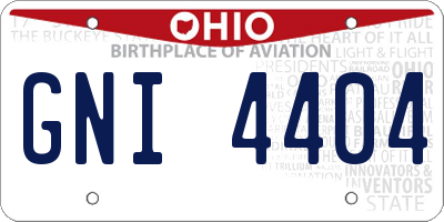 OH license plate GNI4404