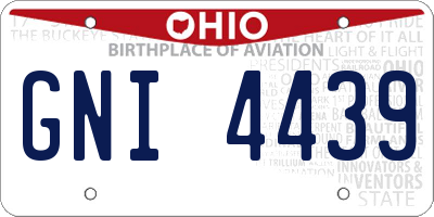 OH license plate GNI4439