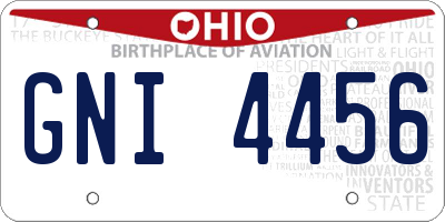 OH license plate GNI4456