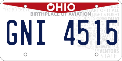 OH license plate GNI4515