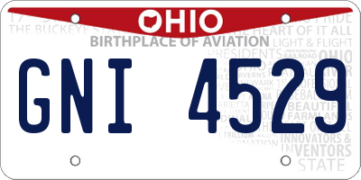 OH license plate GNI4529