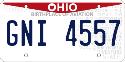 OH license plate GNI4557