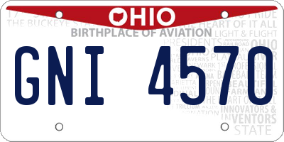OH license plate GNI4570