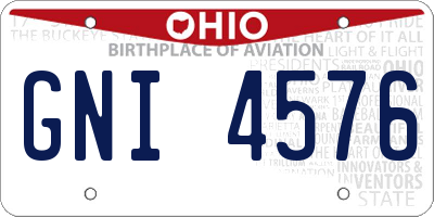 OH license plate GNI4576