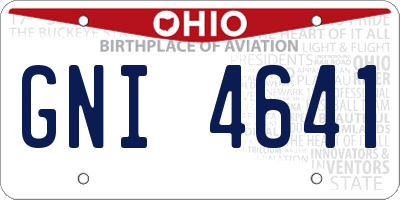 OH license plate GNI4641