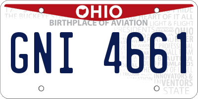 OH license plate GNI4661