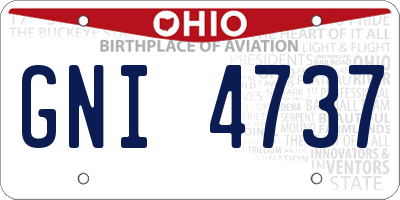 OH license plate GNI4737