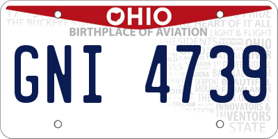 OH license plate GNI4739