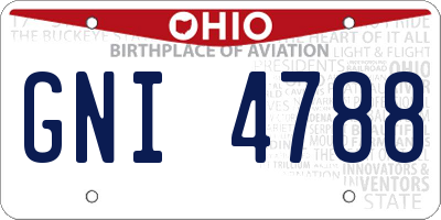 OH license plate GNI4788