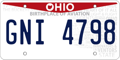 OH license plate GNI4798