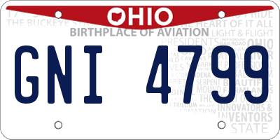 OH license plate GNI4799