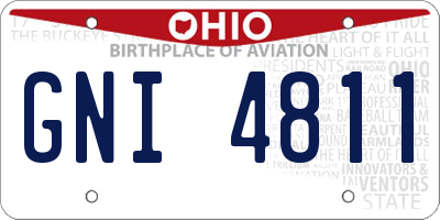 OH license plate GNI4811
