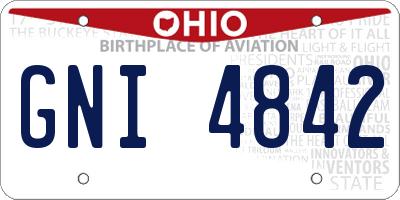 OH license plate GNI4842