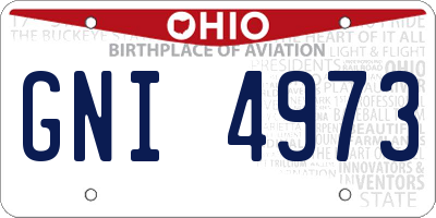 OH license plate GNI4973