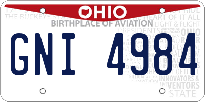 OH license plate GNI4984