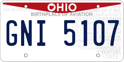 OH license plate GNI5107