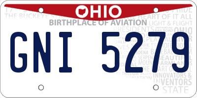 OH license plate GNI5279