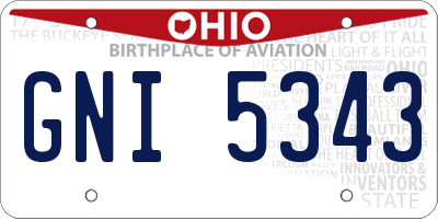 OH license plate GNI5343