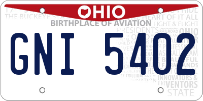 OH license plate GNI5402