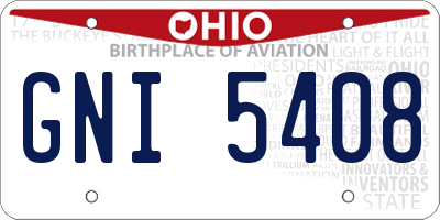 OH license plate GNI5408