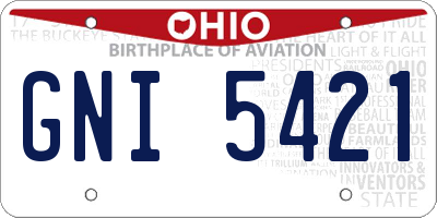 OH license plate GNI5421