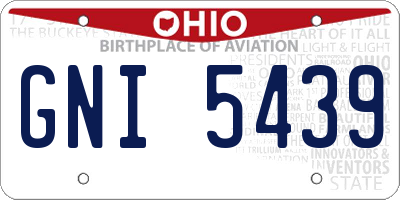 OH license plate GNI5439