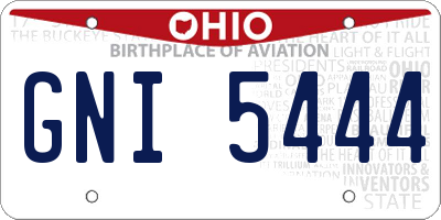 OH license plate GNI5444