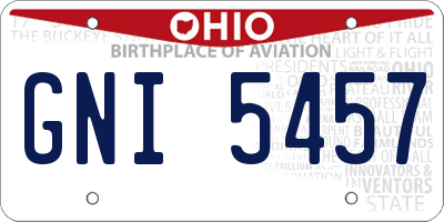 OH license plate GNI5457