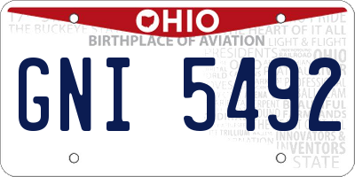 OH license plate GNI5492