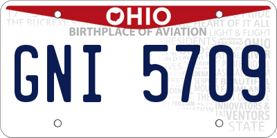 OH license plate GNI5709