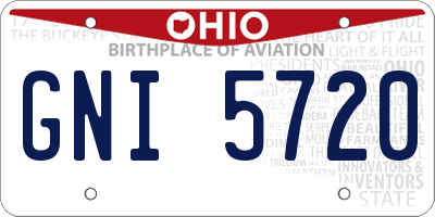 OH license plate GNI5720