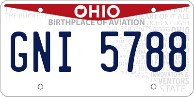 OH license plate GNI5788