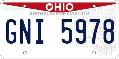 OH license plate GNI5978