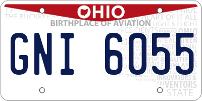 OH license plate GNI6055