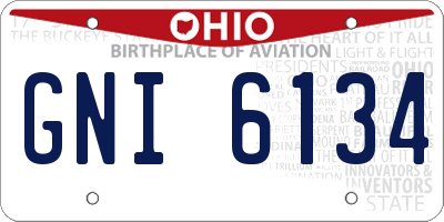 OH license plate GNI6134
