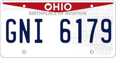 OH license plate GNI6179