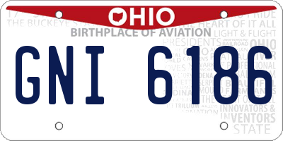 OH license plate GNI6186