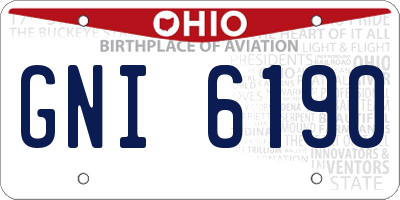 OH license plate GNI6190
