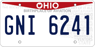 OH license plate GNI6241