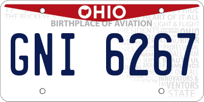 OH license plate GNI6267