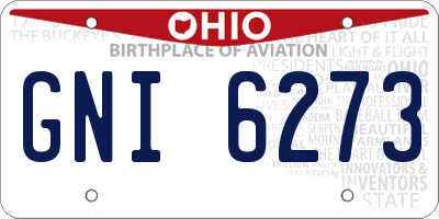 OH license plate GNI6273