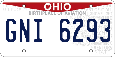 OH license plate GNI6293