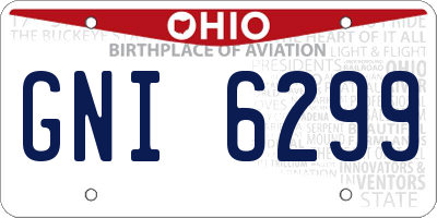 OH license plate GNI6299