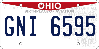OH license plate GNI6595