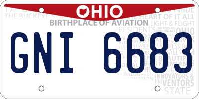 OH license plate GNI6683