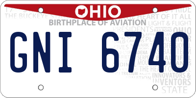 OH license plate GNI6740