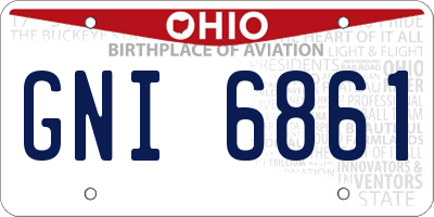 OH license plate GNI6861