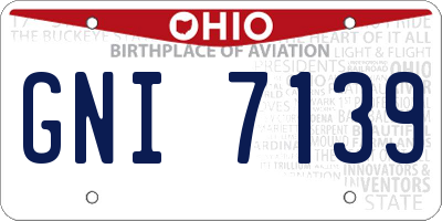 OH license plate GNI7139