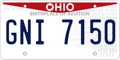 OH license plate GNI7150