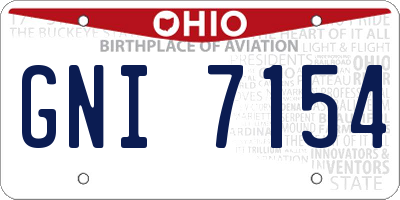 OH license plate GNI7154